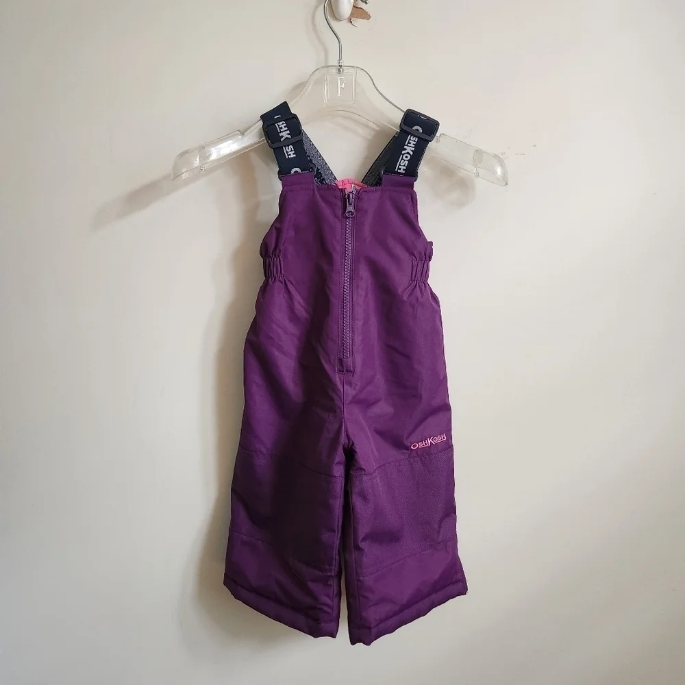 OSHKOSH B'GOSH | Snow pants overalls purple 12M